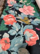 1 x 1-2 Metre Roll Of Premium Upholstery Fabric Featuring A Bold Contemporary Birds & Botanicals