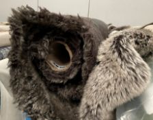 1 x Large Roll Of Luxury Long-Pile Arctic Wolf Faux Fur Upholstery & Soft Furnishing Fabric In