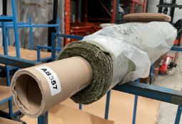 1 x 12 Metre Roll Of Designer Heavyweight Woven Plain Textured Weave Upholstery Fabric In Olive