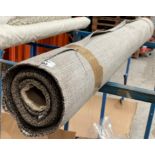 1 x 10-12 Metre Roll Of Premium Heavyweight Textured Woven Upholstery Fabric In A Natural & Mocha