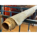 1 x Roll Of Contemporary Heavyweight Woven Jacquard Upholstery Fabric featuring a Diamond Trellis