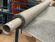 1 x 3-4 Metre Roll Of Designer Heavyweight Textured Weave Upholstery Fabric In Grey, Taupe & Natural