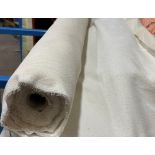 1 x 8 Metre Roll Of Premium Bouclé-Style Upholstery Fabric Featuring An Off-White Soft Looped