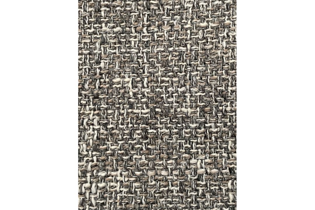 1 x 3-4 Metre Roll Of Designer Heavyweight Textured Weave Upholstery Fabric In Grey, Taupe & Natural - Image 2 of 4