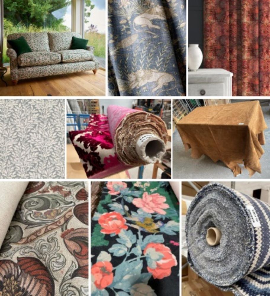 16th June: Luxury Upholstery Fabrics and Genuine Leather Hides from Major UK Furniture Distributors