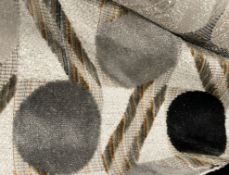 1 x 2.4 Metre Roll Of Designer Upholstery Fabric In A Striking Credenza Pattern, Made In Belgium -