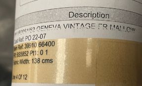 1 x 3.1 Metre Roll Of Romo “Geneva Vintage” Premium Upholstery Fabric In A Natural / Oatmeal Plain