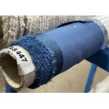 1 x 2 Metre Roll Of 'Serena Poseidon' Premium Plain Woven Upholstery Fabric In Blue - Ref:
