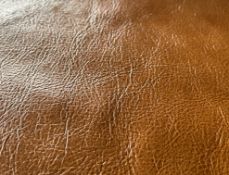 1 x Crest 'Old English - Bruciato' Premium Genuine Natural Grain Pull-Up Upholstery Leather Hide