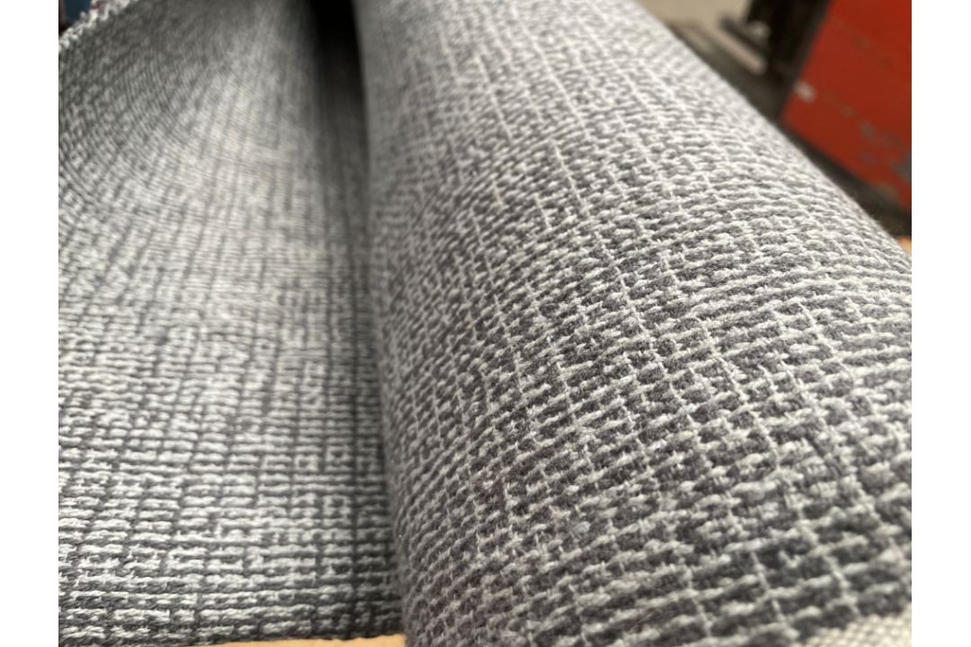 1 x 5-7m Roll Of Designer Woven Textured Upholstery Fabric In Grey & Silver - Ref: BGTMK121 - Image 6 of 12