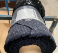 1 x 13 Metre Roll Of Andrew Martin “Wessex” Navy Upholstery Fabric Featuring A Heavyweight