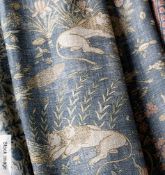 1 x 2 Metre Roll Of V&A Threads of India 'Mughal Garden Safari' Designer Woven Upholstery Fabric