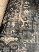 1 x 2 Metre Roll Of 'Sorrento' Premium Patterned Upholstery Fabric In A Charcoal & Stone