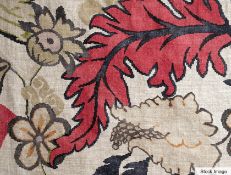 1 x 11 Metre Roll Of Aquitaine 'Kincsem Obsidian' Designer 100% Linen Upholstery Fabric - ORP £121/m