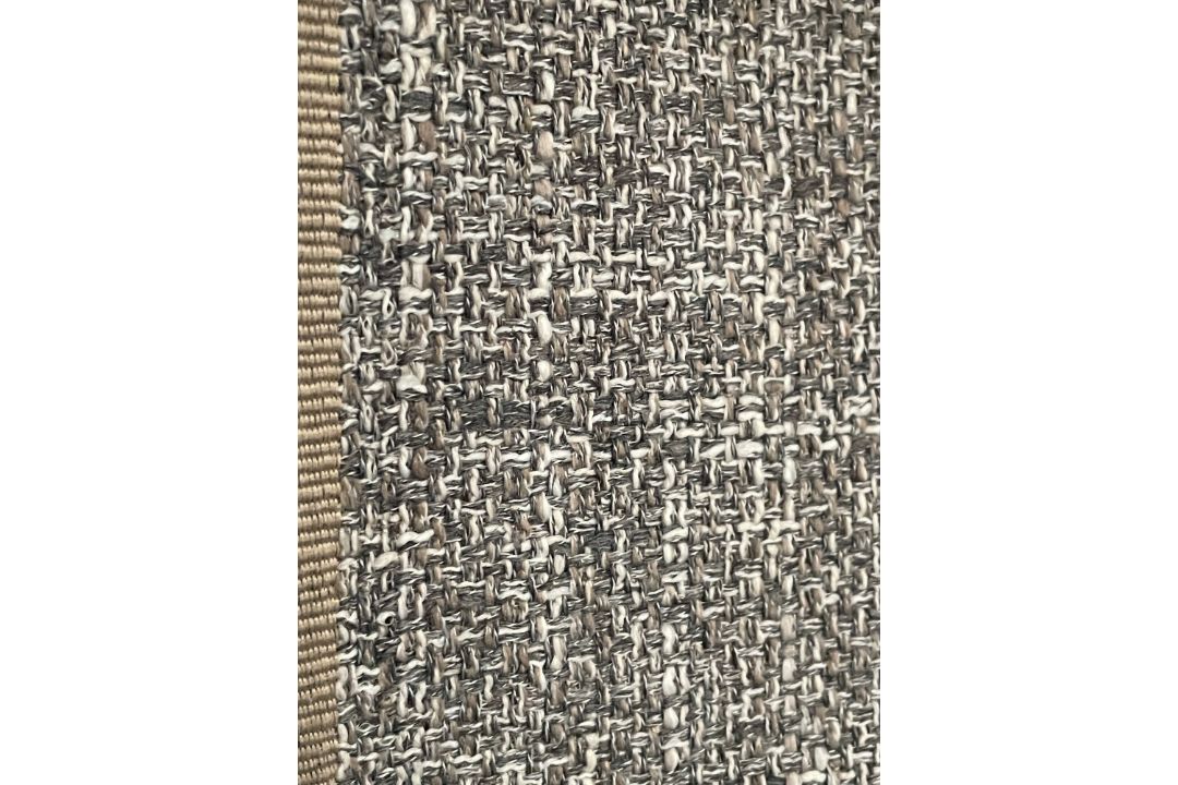 1 x 3-4 Metre Roll Of Designer Heavyweight Textured Weave Upholstery Fabric In Grey, Taupe & Natural - Image 3 of 4