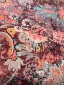 1 x 3-5 Metre Roll Of Designer Velvet-Style Upholstery Fabric Featuring An Abstract Floral