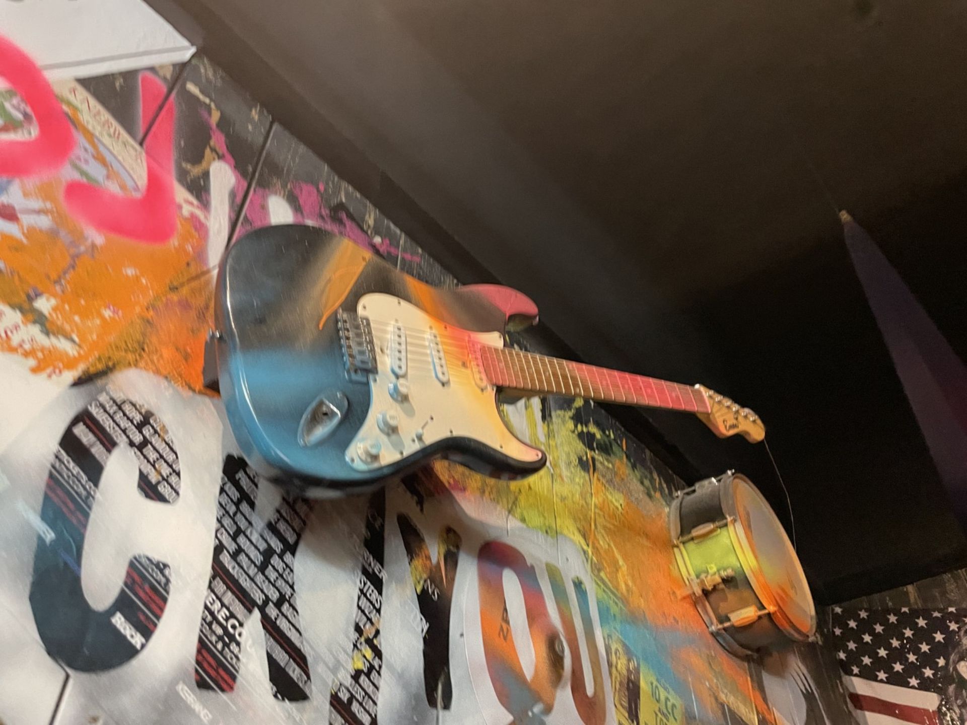 1 x Collection of Rock ‘N’ Roll Custom Display Instruments for a Wall Feature - Image 32 of 34