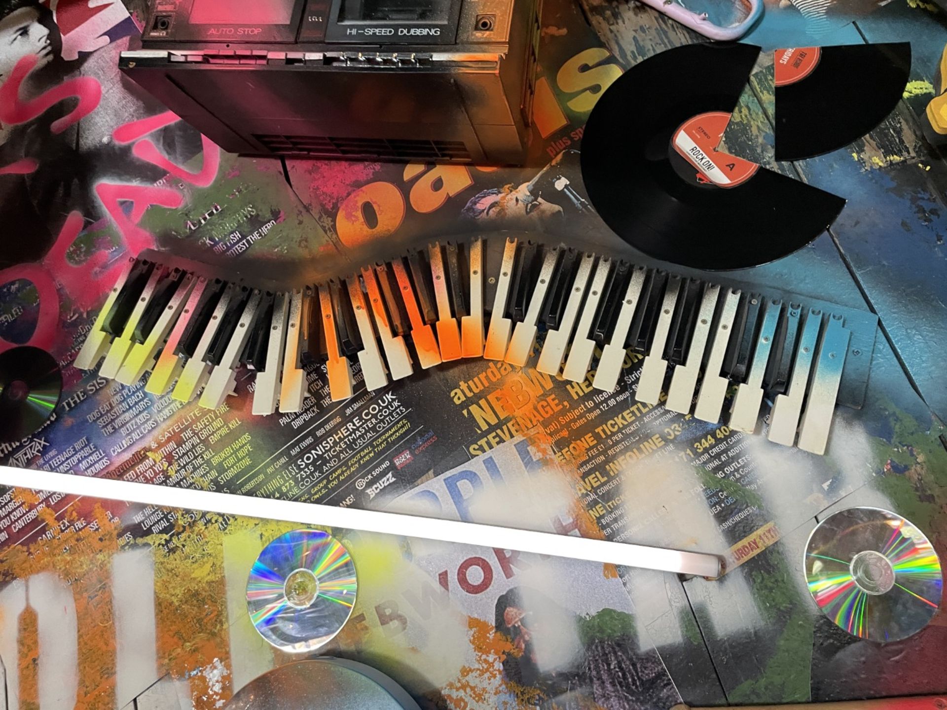 1 x Collection of Rock ‘N’ Roll Custom Display Instruments for a Wall Feature - Image 22 of 34