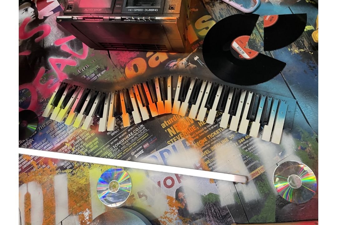 1 x Collection of Rock ‘N’ Roll Custom Display Instruments for a Wall Feature - Image 22 of 34