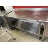 1 x Stainless Steel Prep Bench on Castors