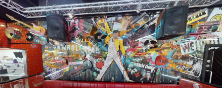 1 x Collection of Rock ‘N’ Roll Custom Display Instruments for a Wall Feature