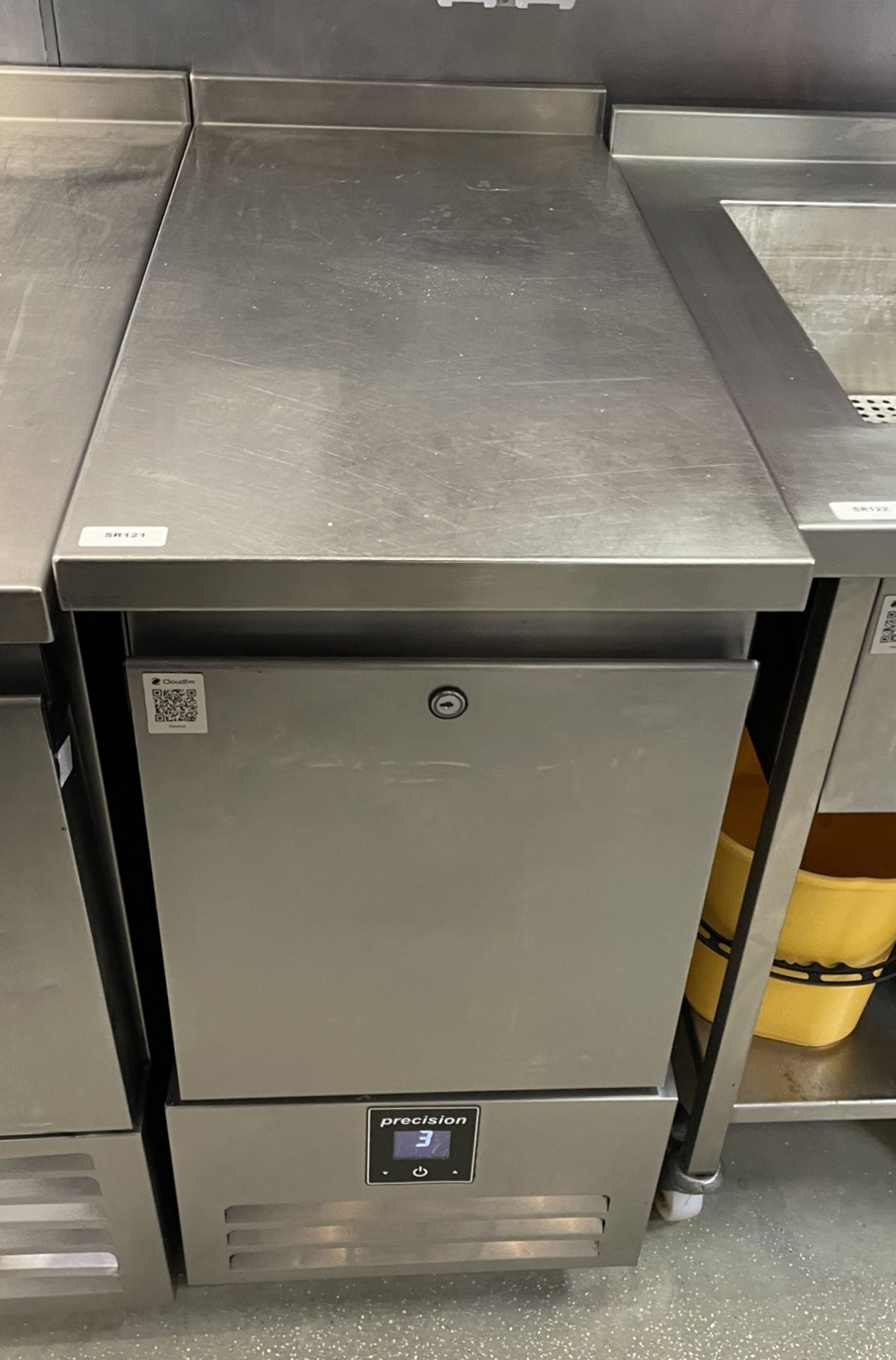 1 x Precision Single Door Stainless Steel Space Saver Prep Fridge - Image 3 of 3
