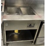 1 x Stainless Steel Electric Twin Baine Marie Unit on Castors with Undershelf