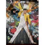 1 x Lifesize Wooden Cut-out of Queens Freddy Mercury in His Signature Yellow Jacket and Iconic