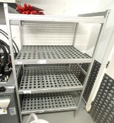 1 x Fridge/Freezer Aluminium Shelving Unit with Removable Hygienic Perforated Shelves