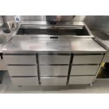 1 x Precision Six Drawer Pizza / Sandwich Topper Prep Fridge