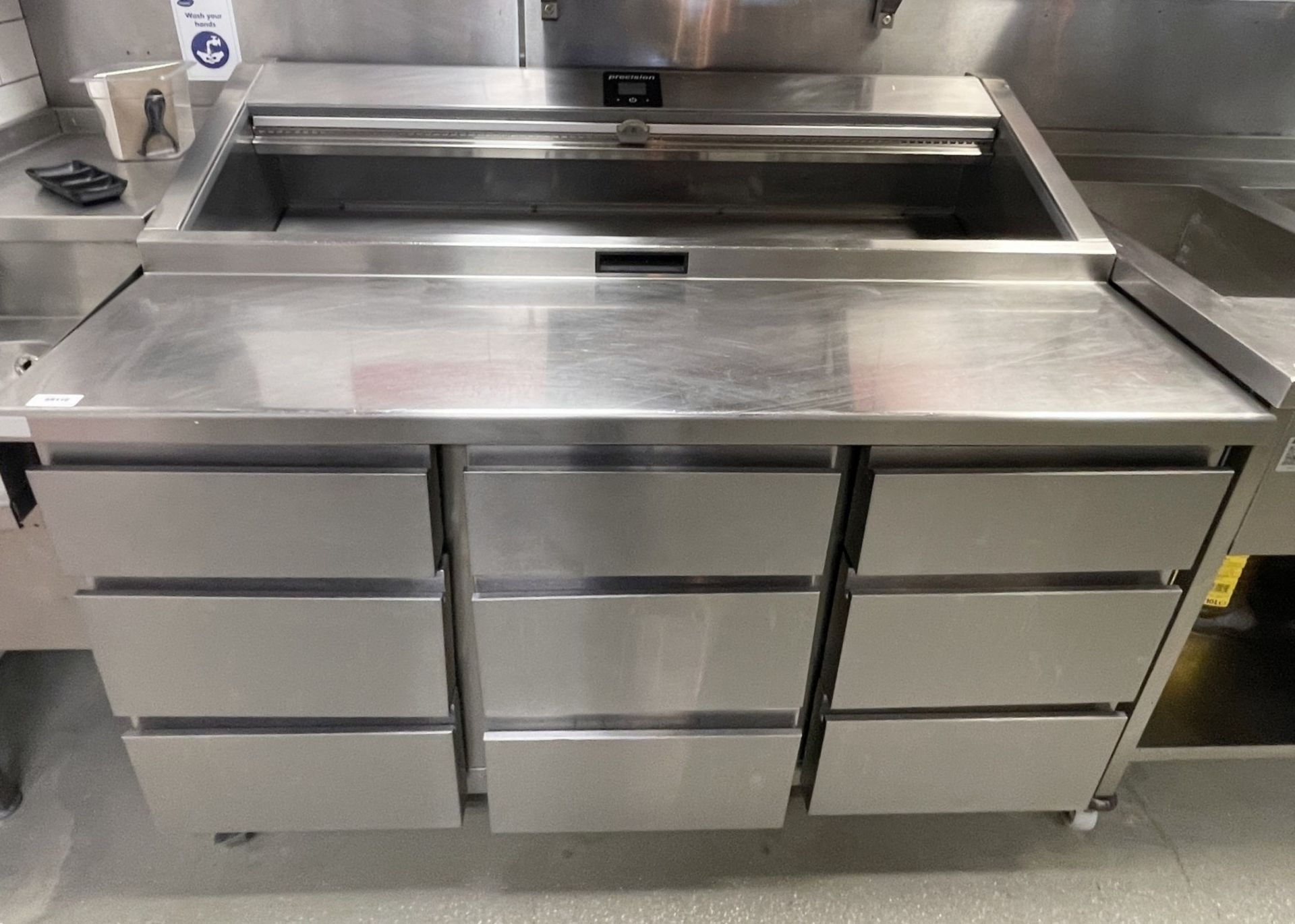 1 x Precision Six Drawer Pizza / Sandwich Topper Prep Fridge