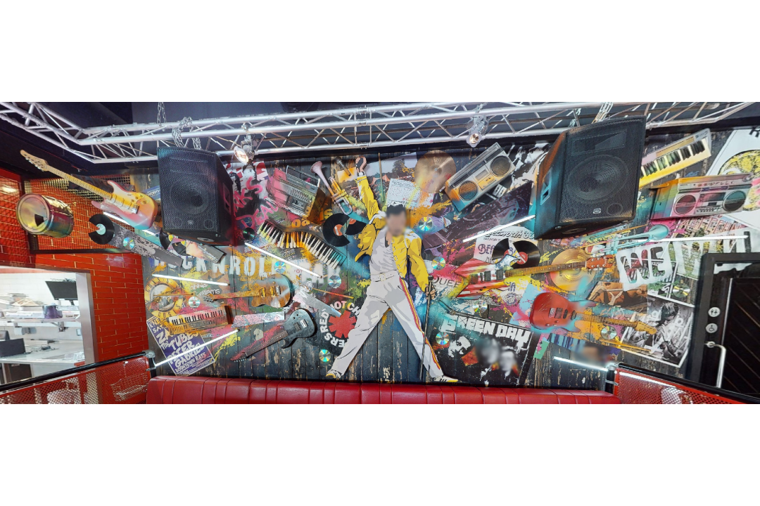 1 x Collection of Rock ‘N’ Roll Custom Display Instruments for a Wall Feature - Image 1 of 34