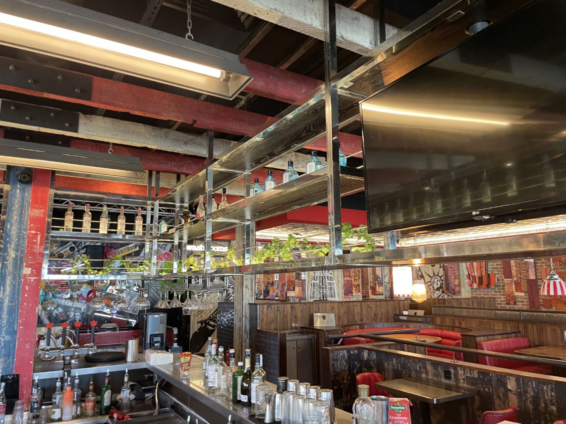 1 x Large Central Island Drinks Bar Features Stainless Bar Tops with Integral Removal Drainers - Image 41 of 64