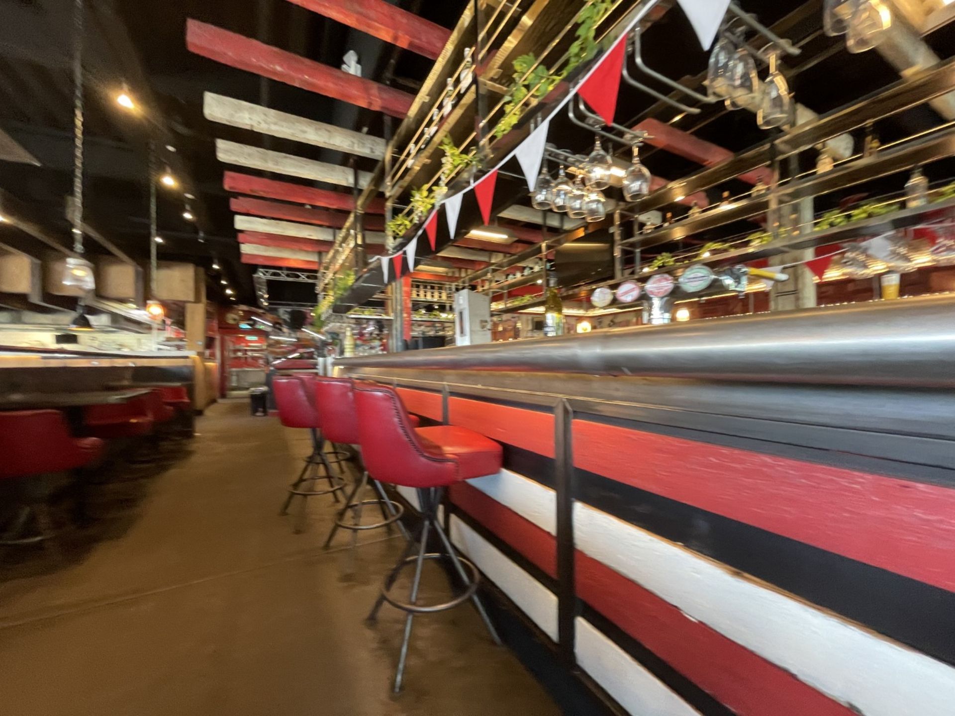 1 x Large Central Island Drinks Bar Features Stainless Bar Tops with Integral Removal Drainers - Image 60 of 64