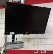 1 x Benq LED Monitor with Kitchen Bumper Bar to Manage Orders