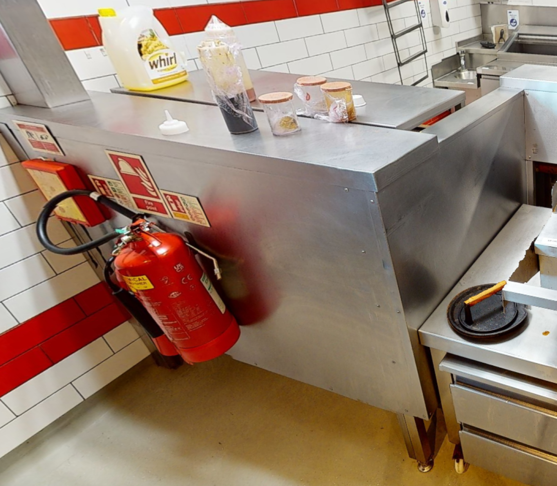 1 x Bespoke Stainless Steel Kitchen Station Featuring Three Sections For Appliance or Workstations - Image 4 of 6