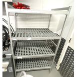 1 x Fridge/Freezer Aluminium Shelving Unit with Removable Hygienic Perforated Shelves