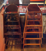 8 x Wooden Childrens High Chairs