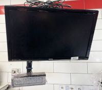 1 x Benq LED Monitor with Kitchen Bumper Bar to Manage Orders