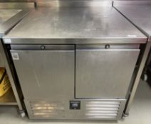 1 x Precision Two Door Stainless Steel Prep Freezer