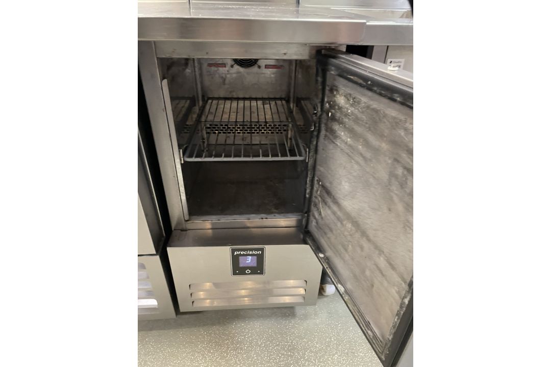 1 x Precision Single Door Stainless Steel Space Saver Prep Fridge - Image 2 of 3