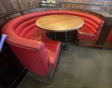 1 x Round Seating Booth Area with a Large Round Dining Tables