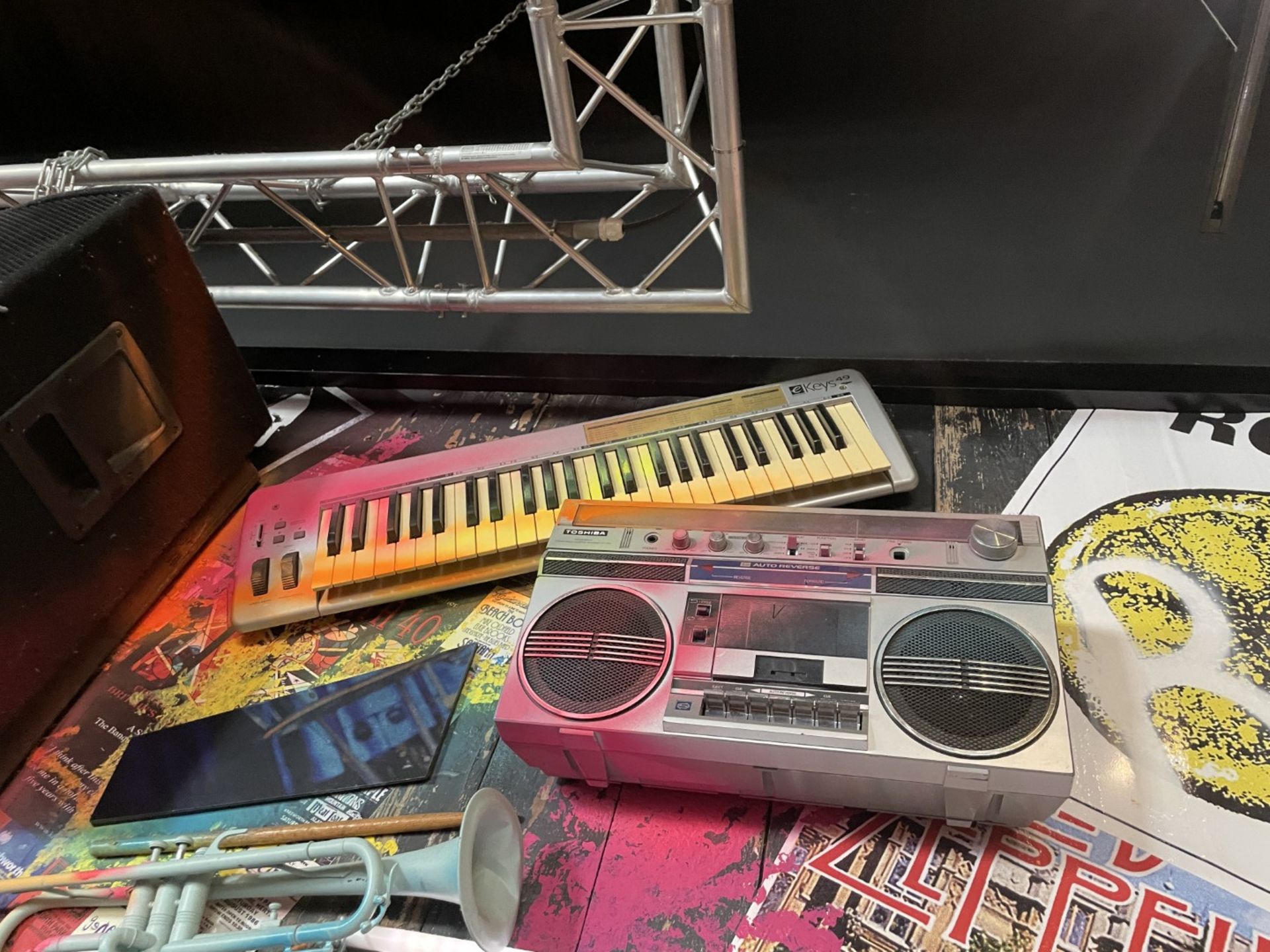 1 x Collection of Rock ‘N’ Roll Custom Display Instruments for a Wall Feature - Image 31 of 34