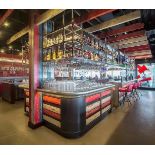 1 x Large Central Island Drinks Bar Features Stainless Bar Tops with Integral Removal Drainers