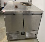 1 x Precision Two Door Stainless Steel Prep Freezer