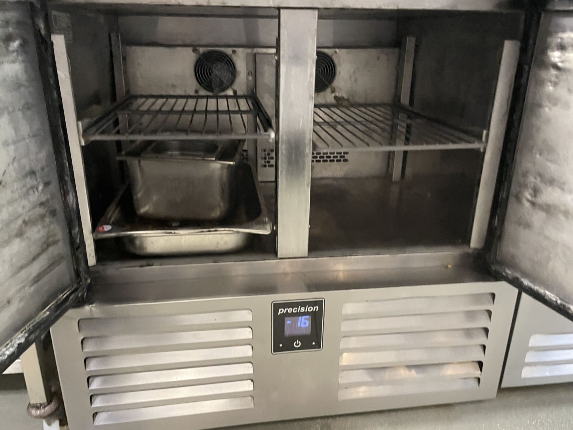 1 x Precision Two Door Stainless Steel Prep Freezer - Image 4 of 5