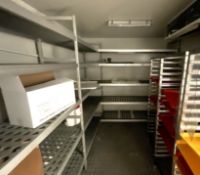 1 x Large L Shaped Walk In Fridge/Freezer Shelving System with Removable Hygienic Perforated Shelves
