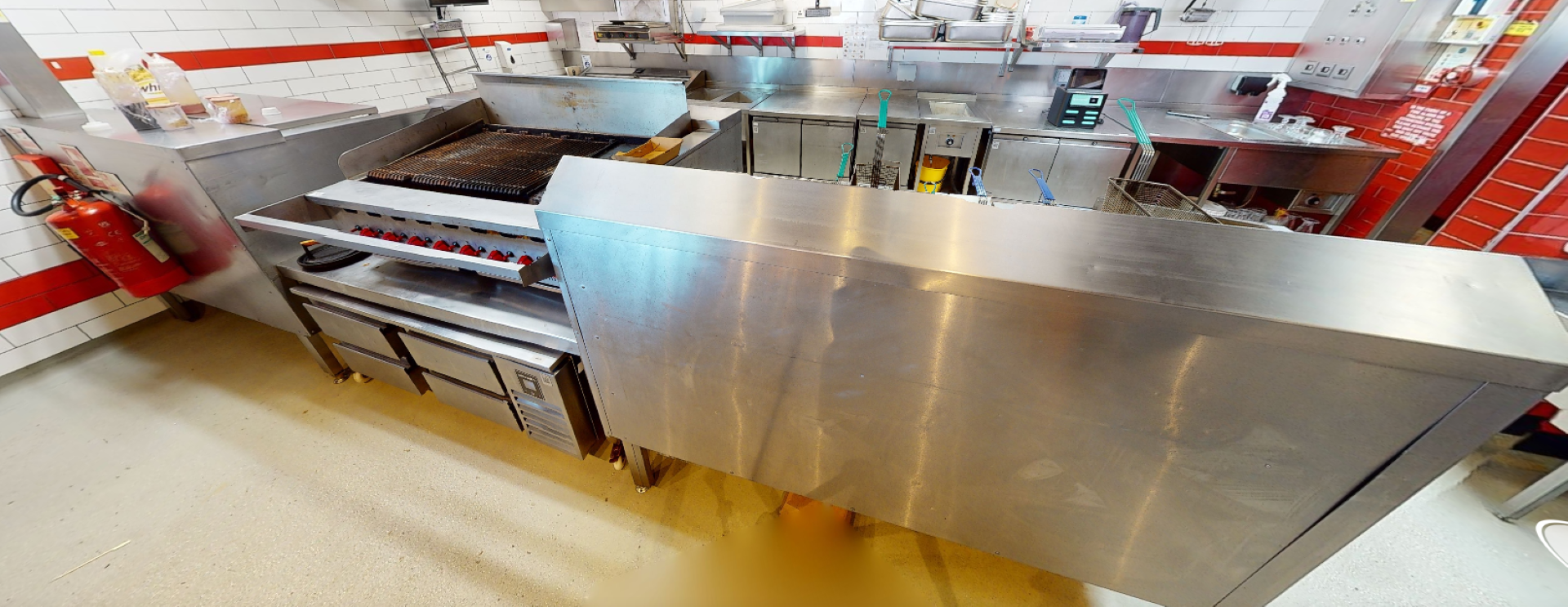1 x Bespoke Stainless Steel Kitchen Station Featuring Three Sections For Appliance or Workstations - Image 6 of 6