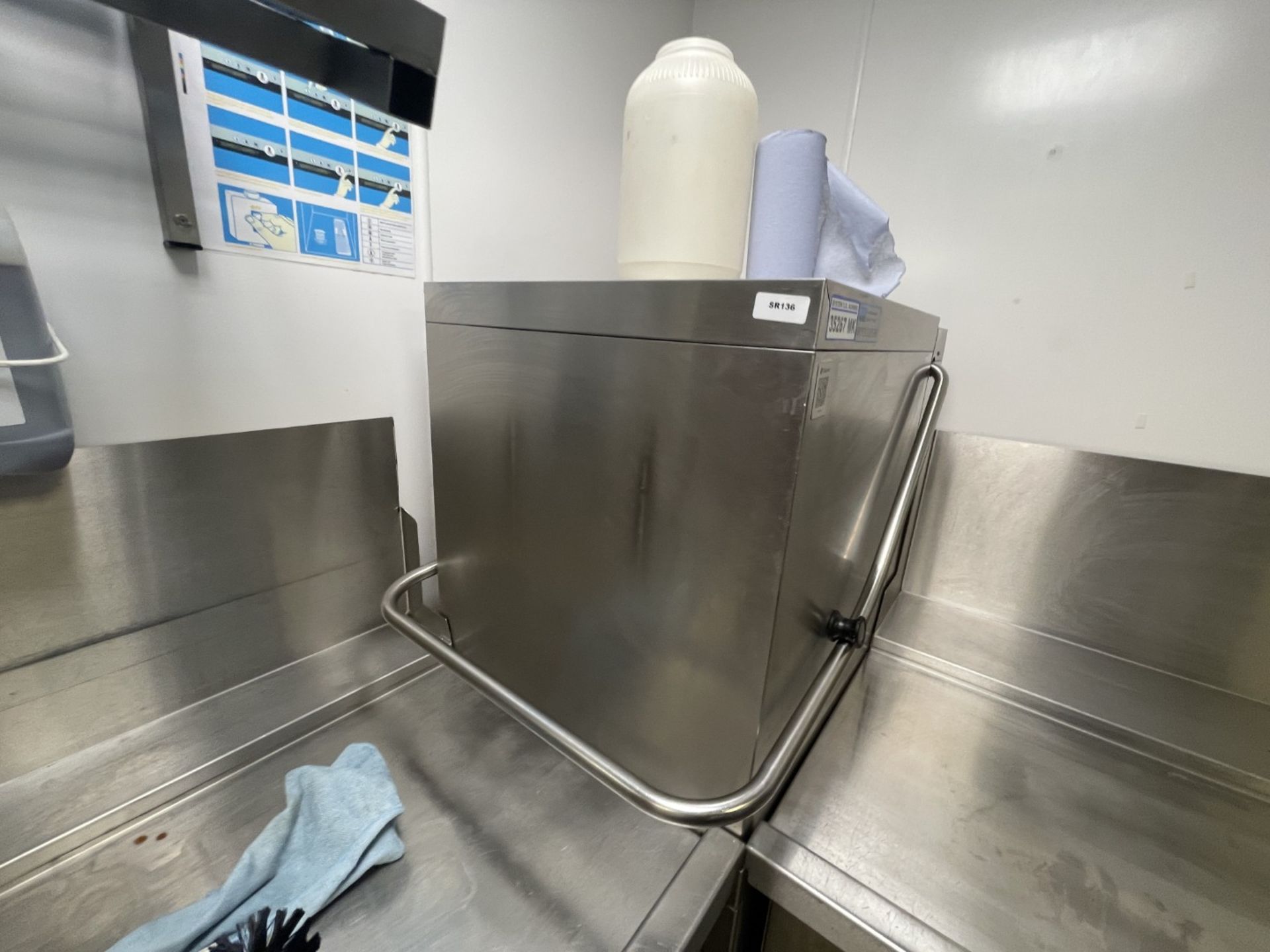 1 x Meiko DV80.2 Passthrough Dishwasher with Inlet Wash Unit, Outlet Unit, Wall Mounted Tray - Image 3 of 11