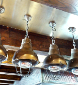 8 x Suspended Food Warming Caged Heat Lamps